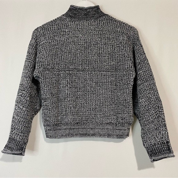 Abound Women’s Easy Stitch Ribbed Mock Neck Long Sleeve Sweater Black Marl NWT - Picture 7 of 7